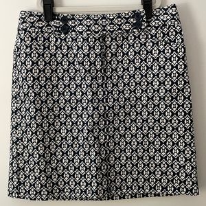 Navy and white skirt